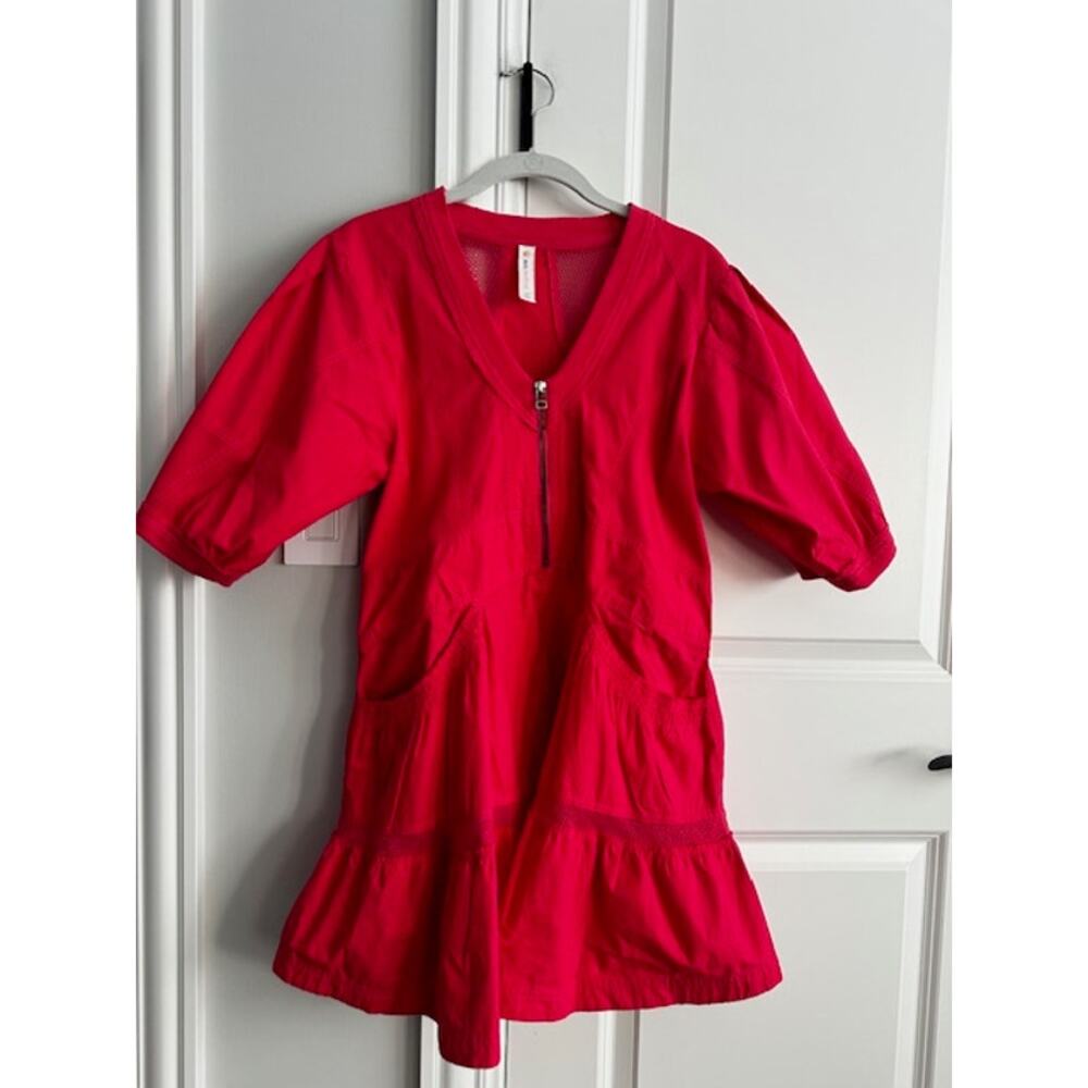 Daily Practice By Anthropologie NWOT Tiered Mini Zip Dress XS Pink - Picture 3 of 11